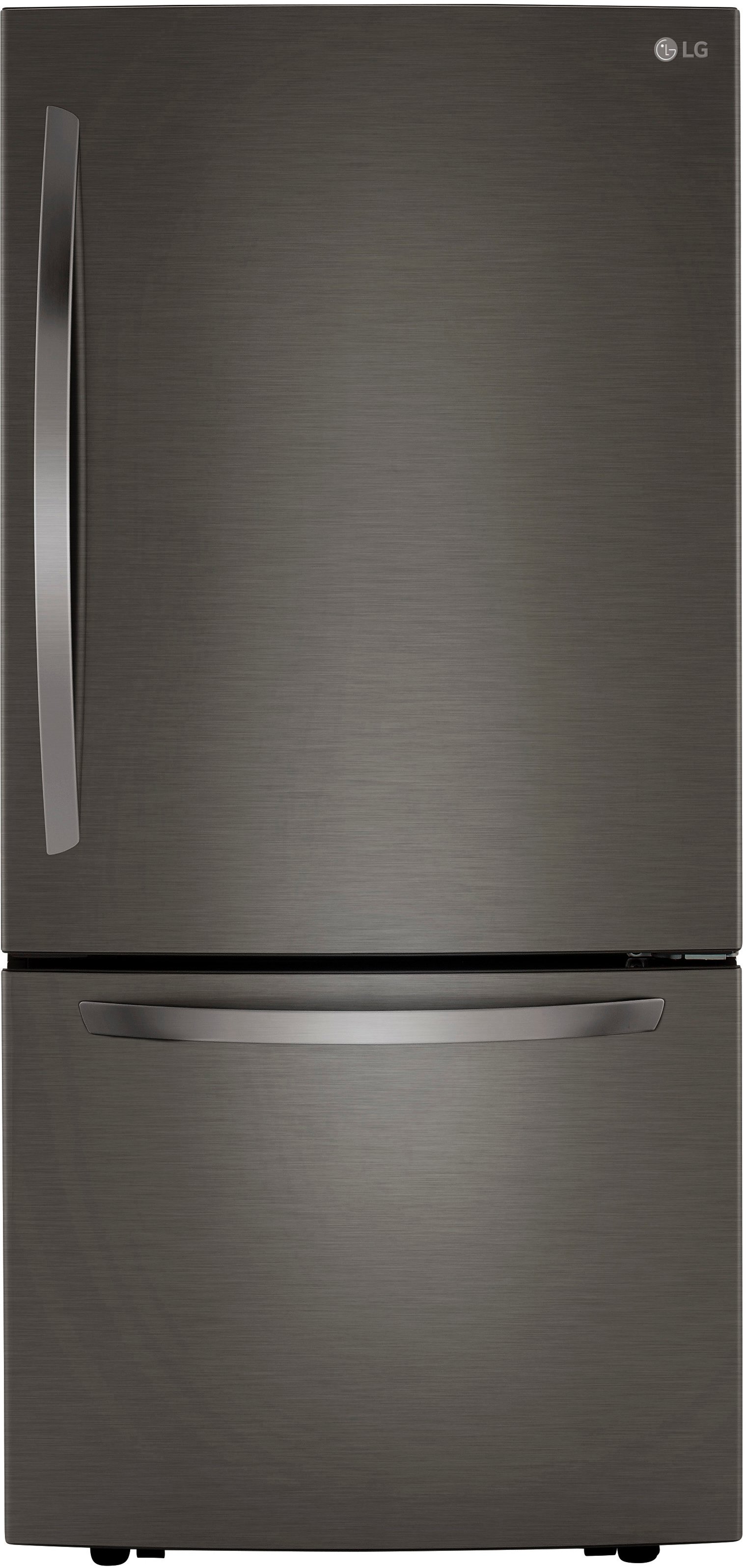 LRDCS2603D LG 25.5 cu ft Bottom Freezer Refrigerator - 33 W Black Stainless Steel-1