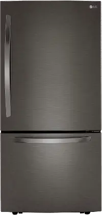 LRDCS2603D LG 25.5 cu ft Bottom Freezer Refrigerator - Black Stainless Steel