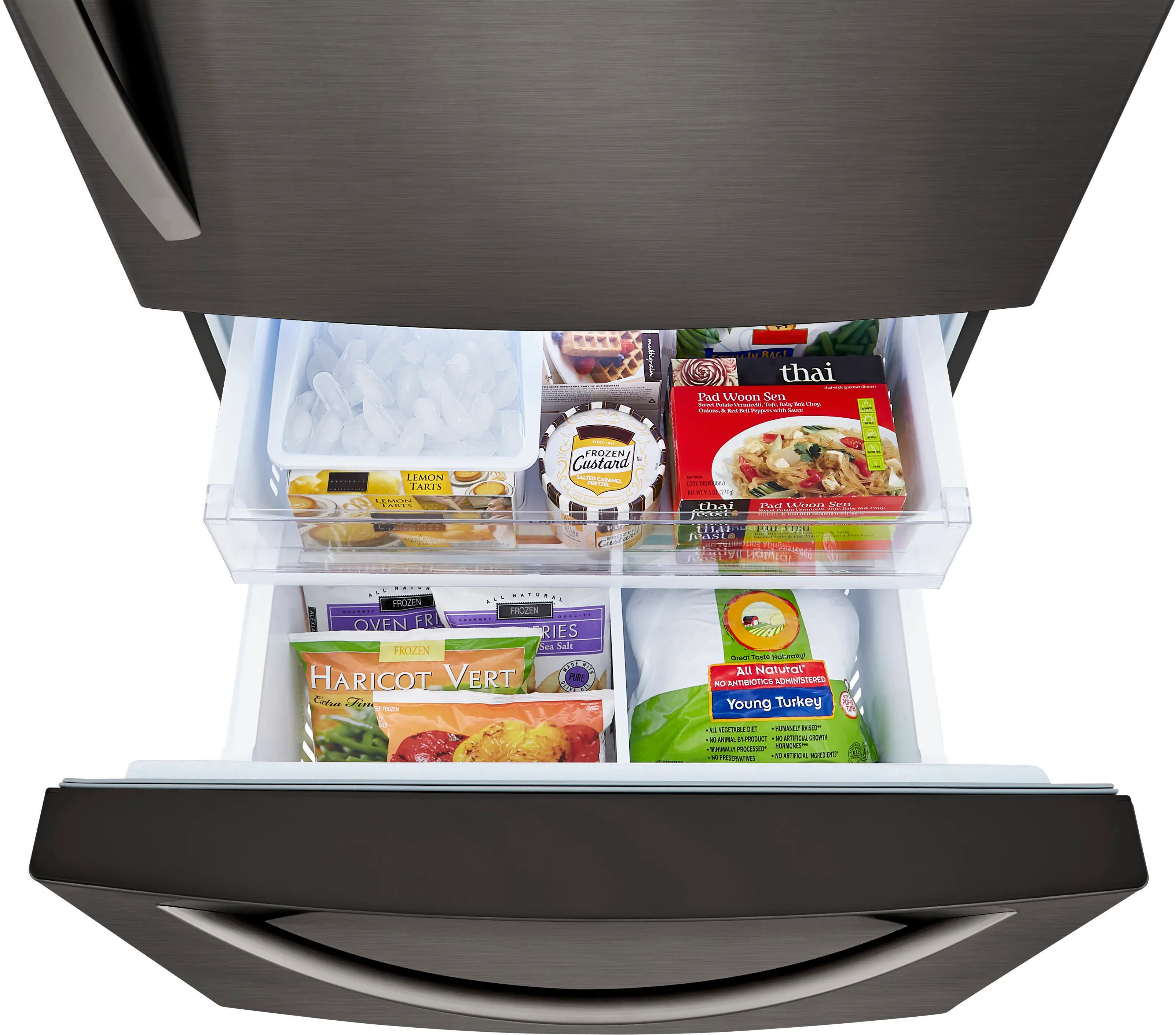 LRDCS2603D LG 25.5 cu ft Bottom Freezer Refrigerator - Black Stainless Steel-6