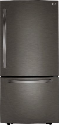 LRDCS2603D LG 33 Inch Bottom Freezer Refrigerator - 25.5 cu. ft., Black Stainless Steel