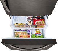 LRDCS2603D LG 33 Inch Bottom Freezer Refrigerator - 25.5 cu. ft., Black Stainless Steel-6