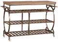 Brown Metal Kitchen Cart - Paddock