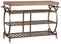 Brown Metal Kitchen Cart - Paddock