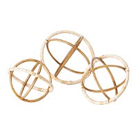 5 Inch Tan Orbital Decorative Orb