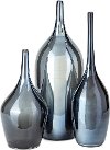 14 Inch Sapphire Blue Glass Bottle