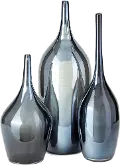 14 Inch Sapphire Blue Glass Bottle
