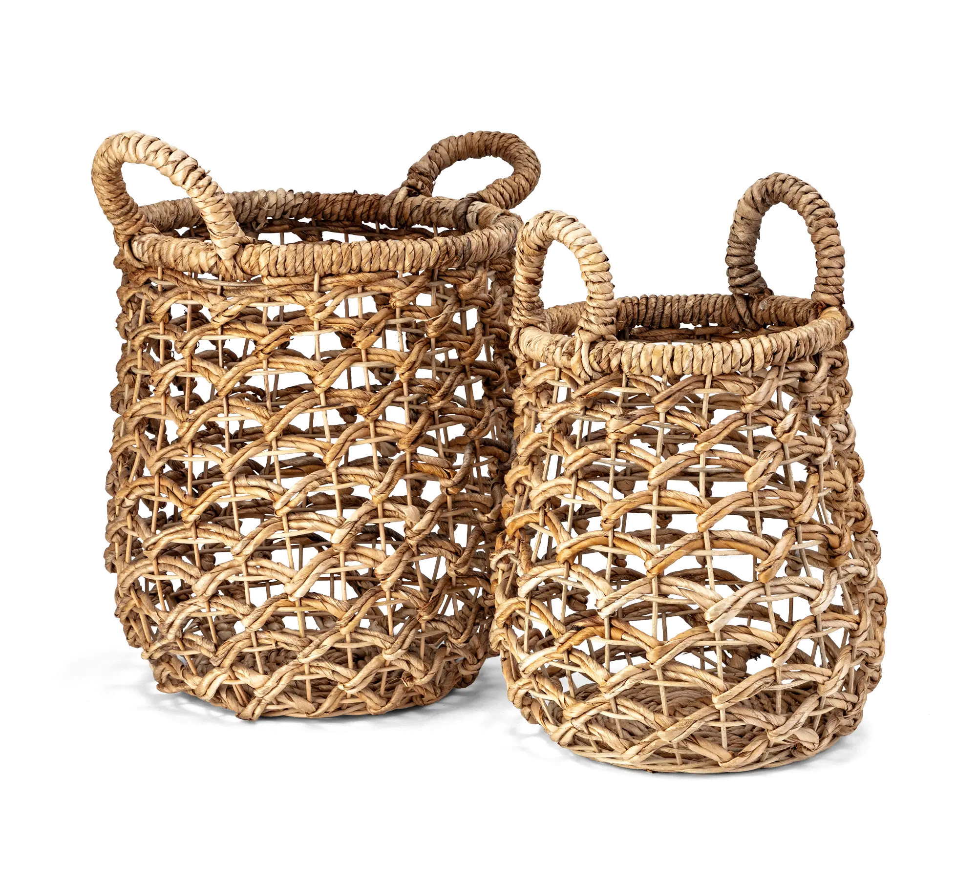 20 Inch Light Brown Banana Leaf Basket - Charlton-1