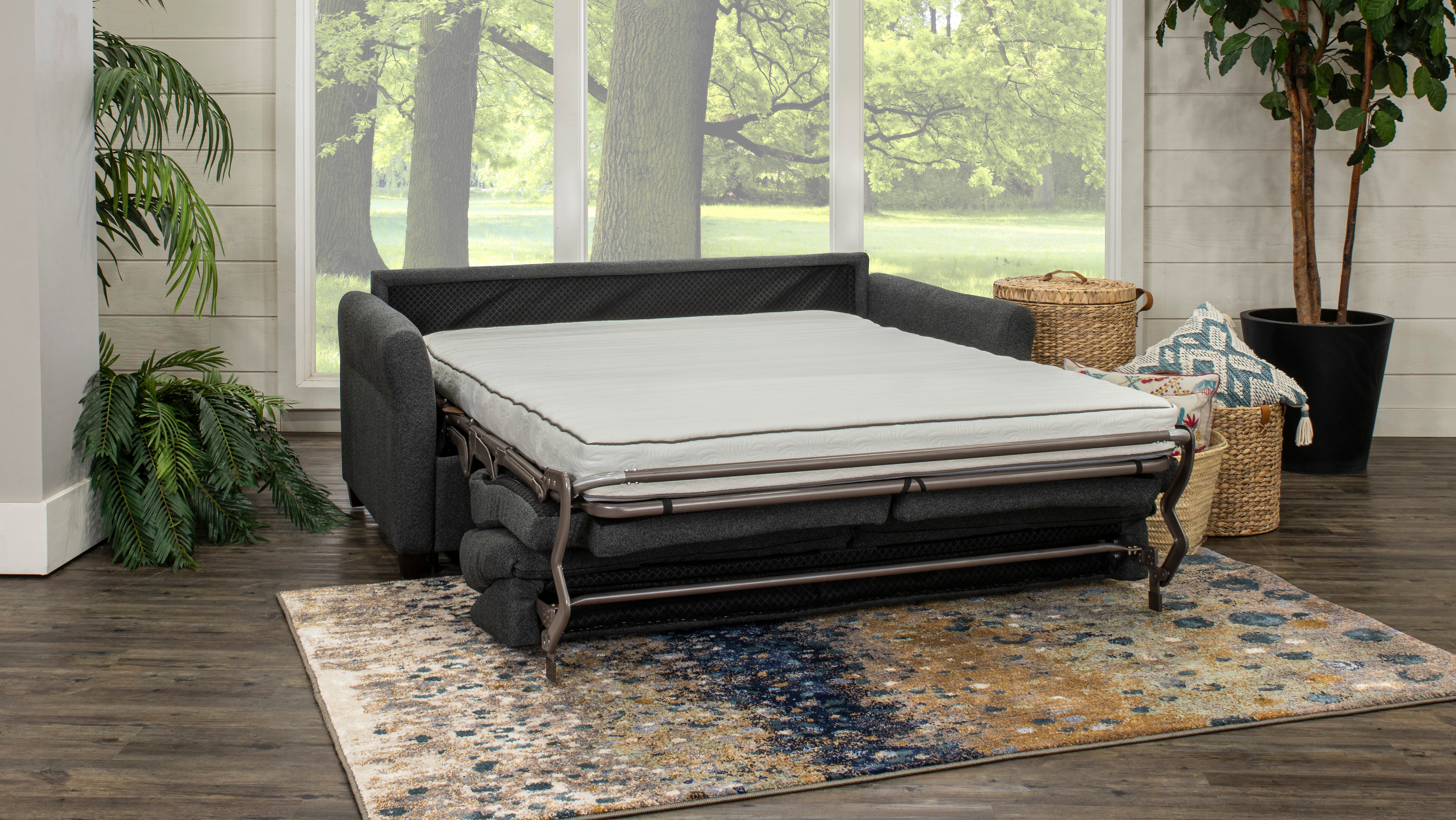 Cloud Z Steel Dark Gray Full Convertible Sofa Bed-2