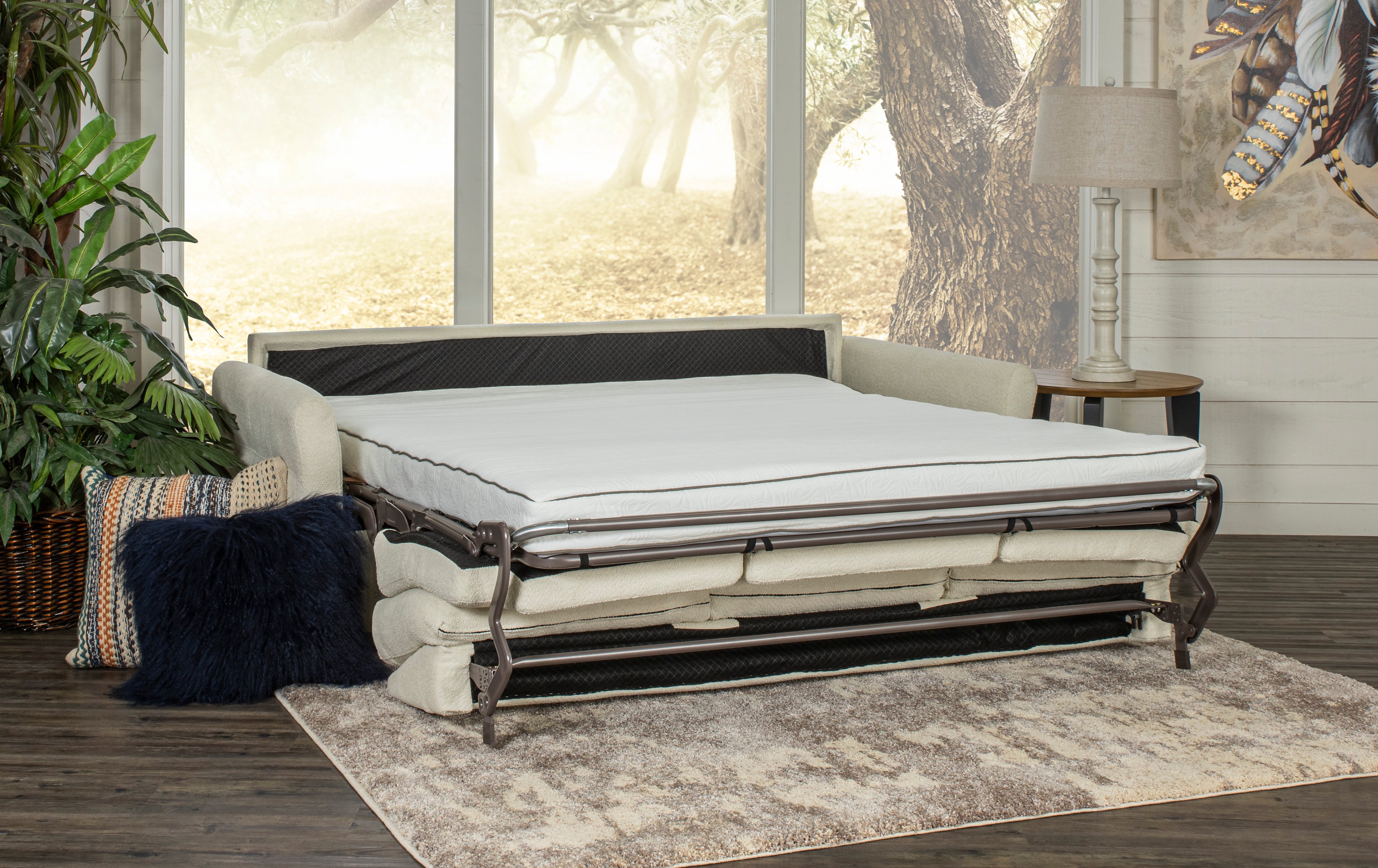 Cloud Z Natural Cream Queen Convertible Sofa Bed-4