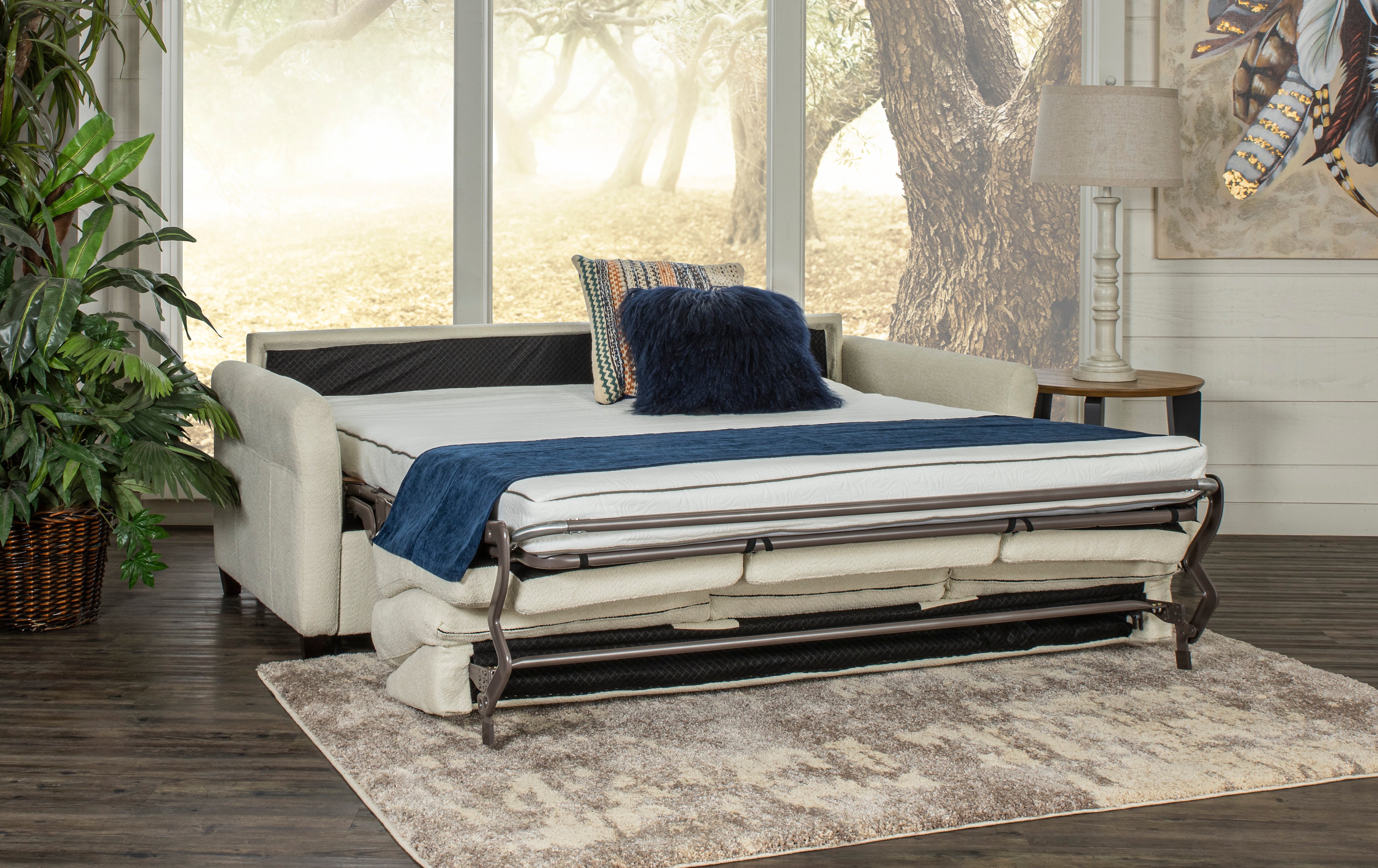 Cloud Z Natural Cream Queen Convertible Sofa Bed-5