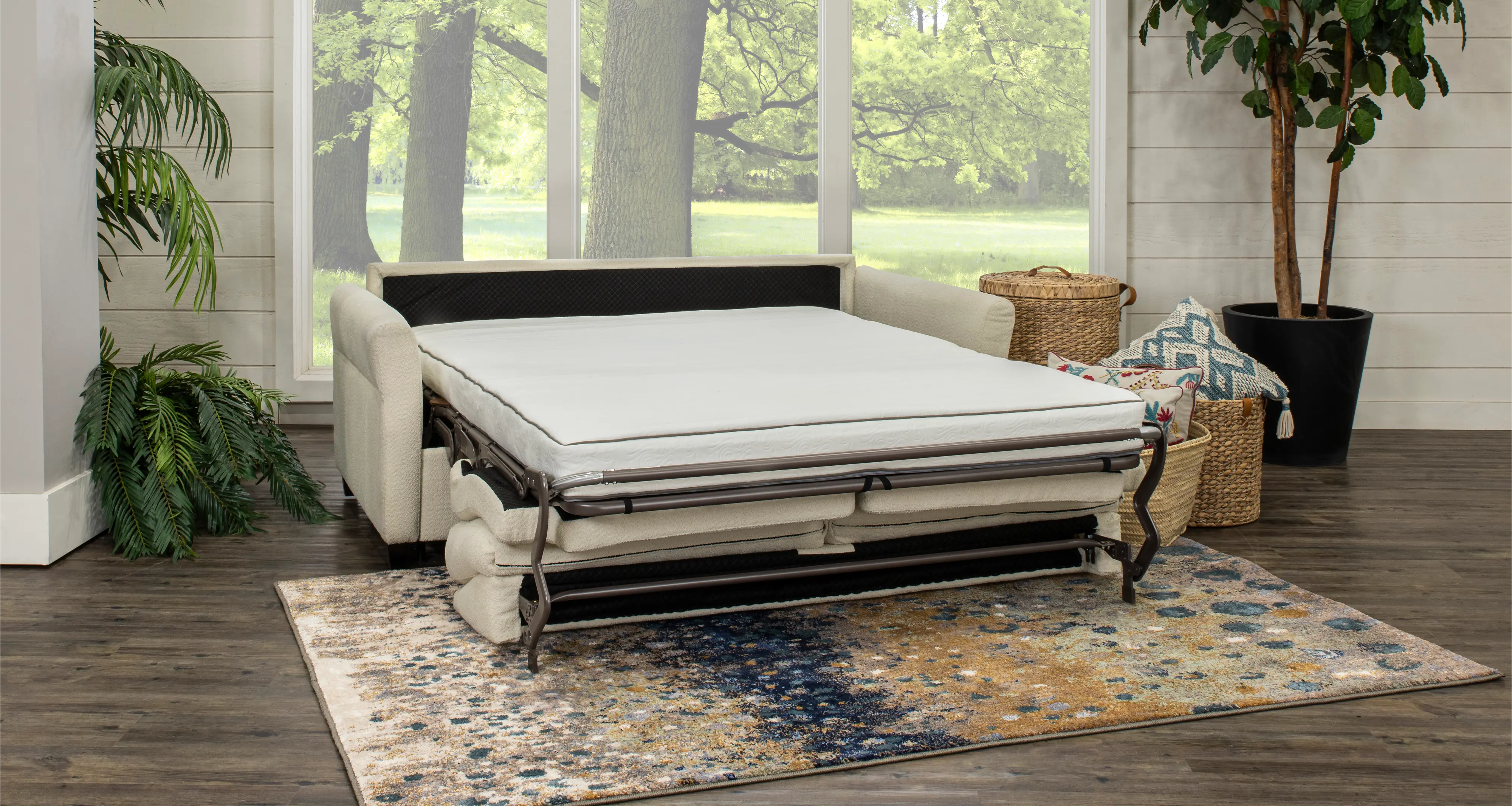 Cloud Z Natural Cream Full Convertible Sofa Bed-4
