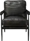 Christopher Mid Century Modern Black Leather Club Chair