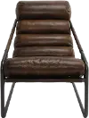 Jackson Brown Leather Accent Chair