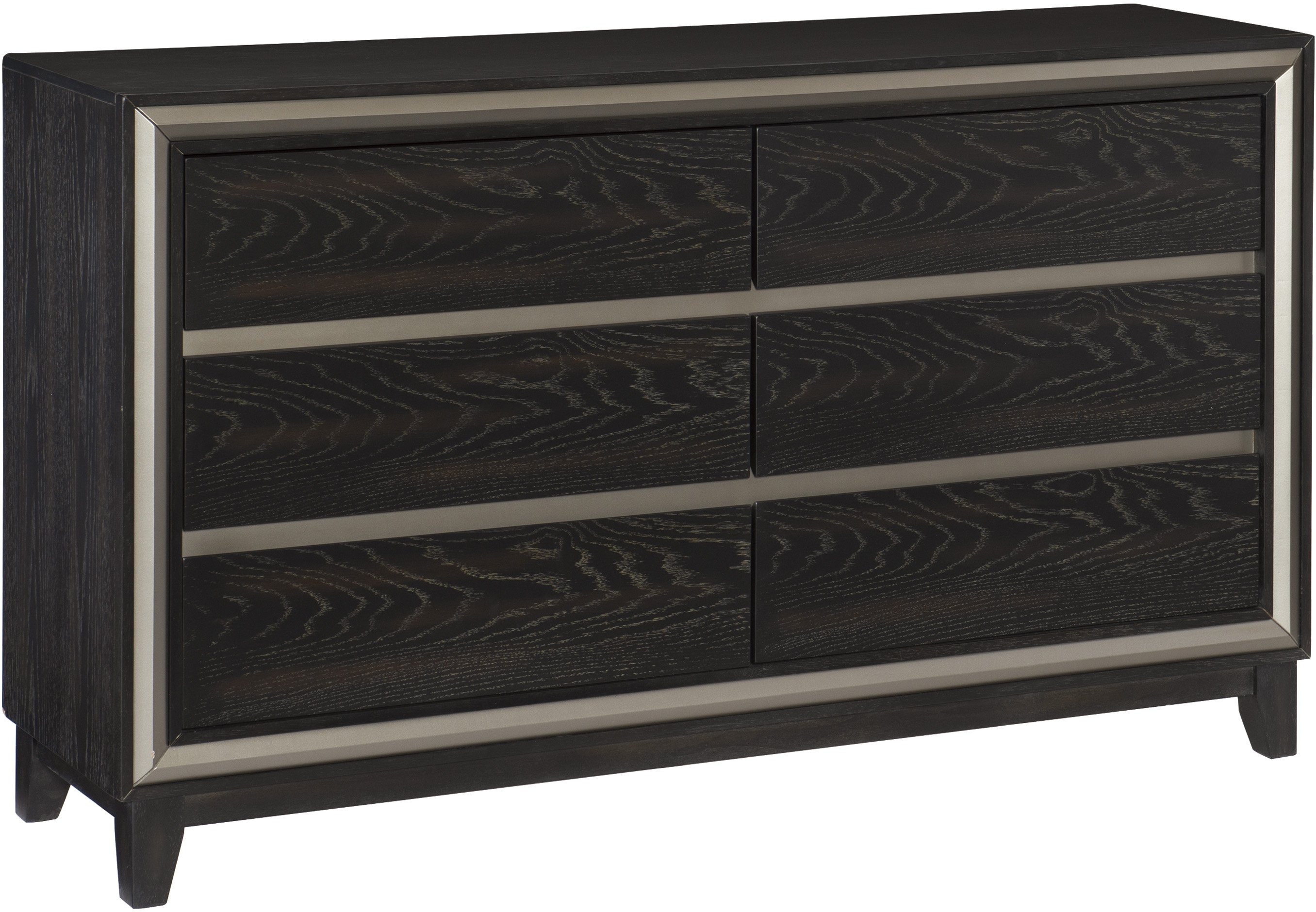 Contemporary Ebony Black Dresser - Draven-1