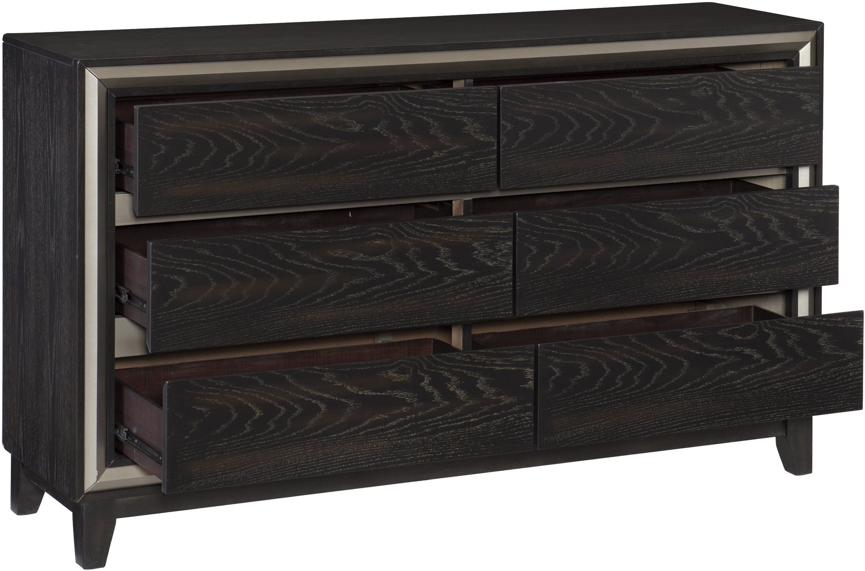 Contemporary Ebony Black Dresser - Draven-3