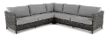 Nevis 3 Piece Gray Patio Sectional