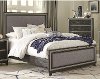 Contemporary Ebony and Gray Queen Bed - Draven