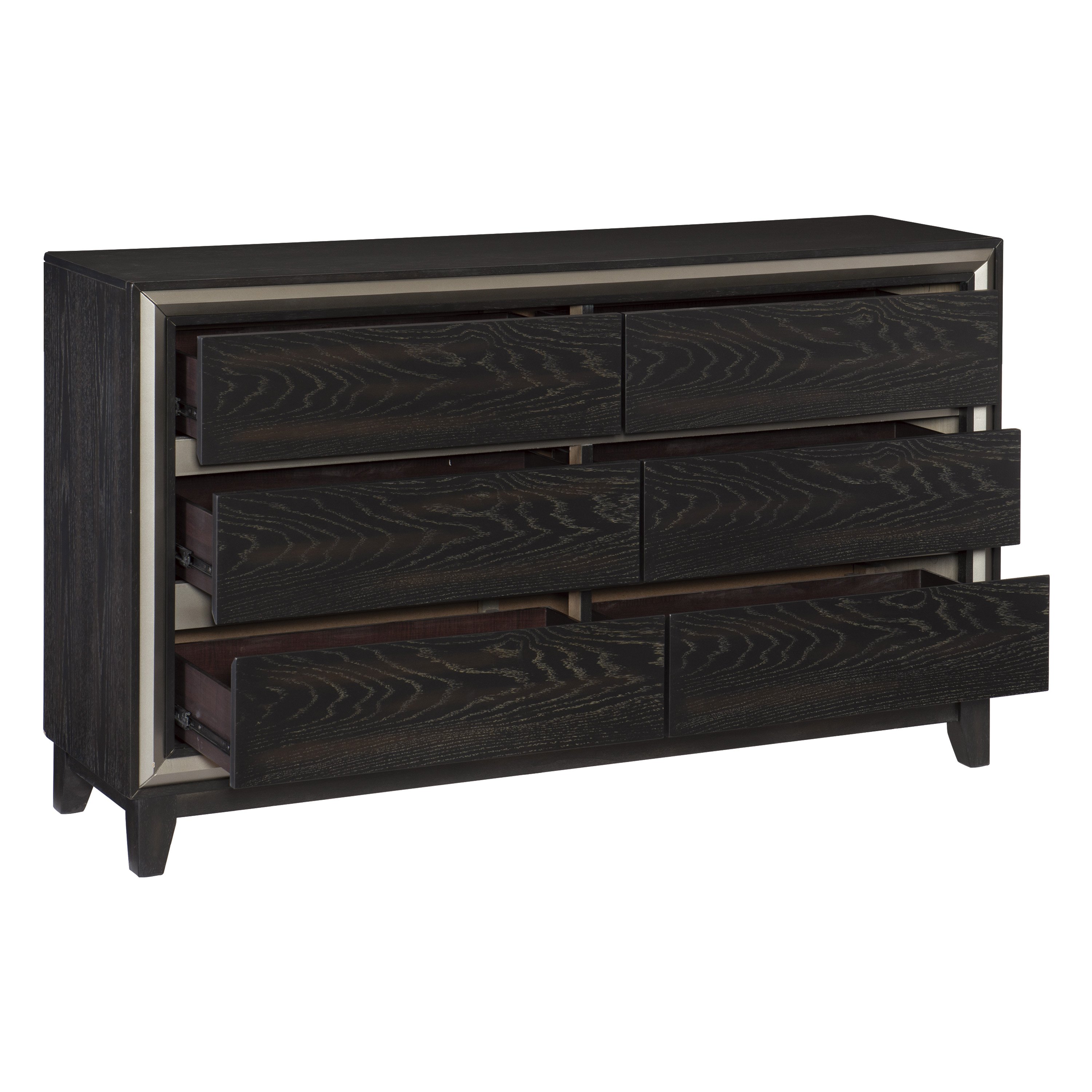 Contemporary Ebony 4 Piece King Bedroom Set - Draven-6