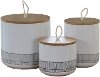 4 Inch White Ceramic Lidded Canister