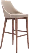 Beige Upholstered Bar Stool - Moor