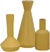 12 Inch Yellow Ceramic Vase
