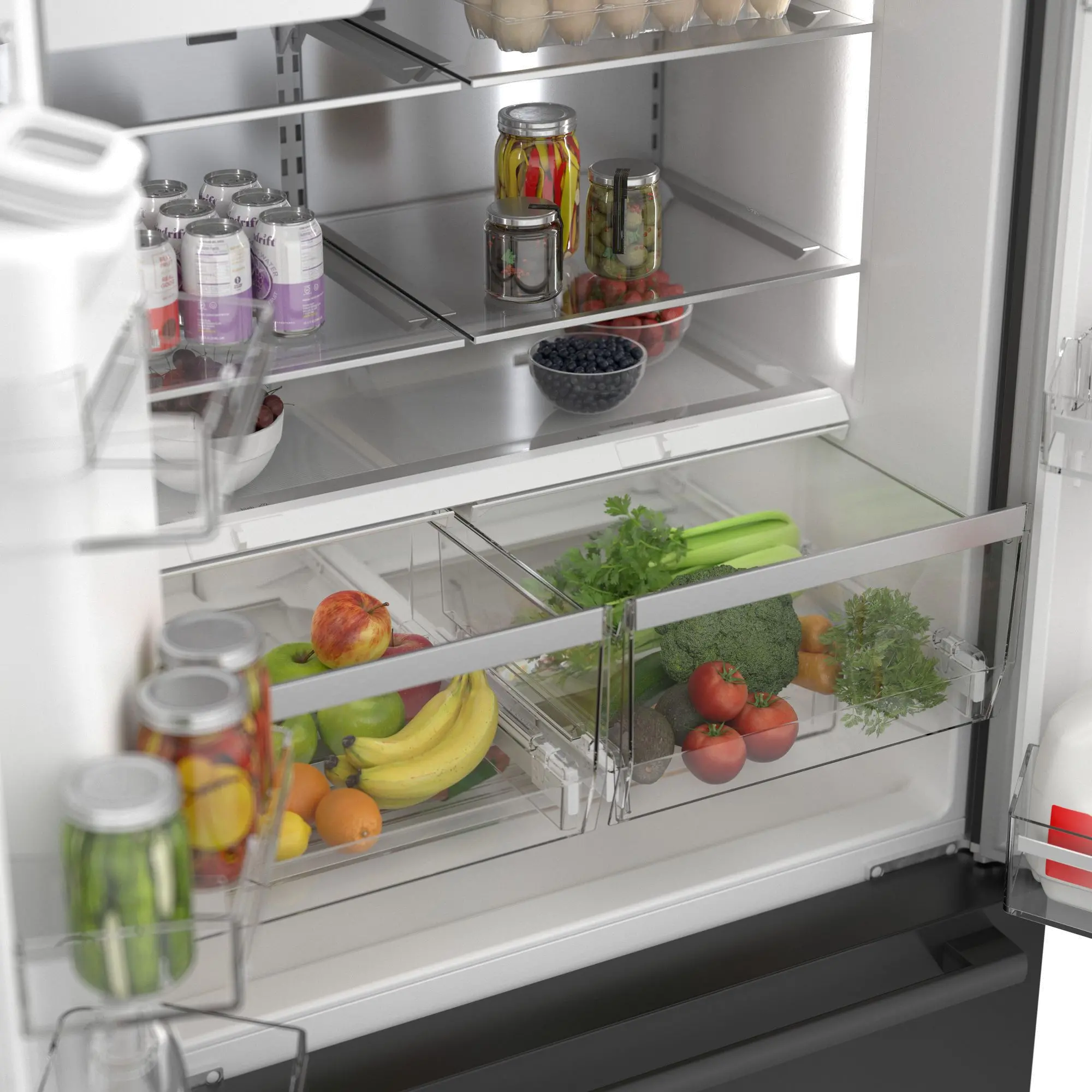B36CD50SNB Bosch 21.6 cu ft French Door Refrigerator - Black Stainless Steel-5