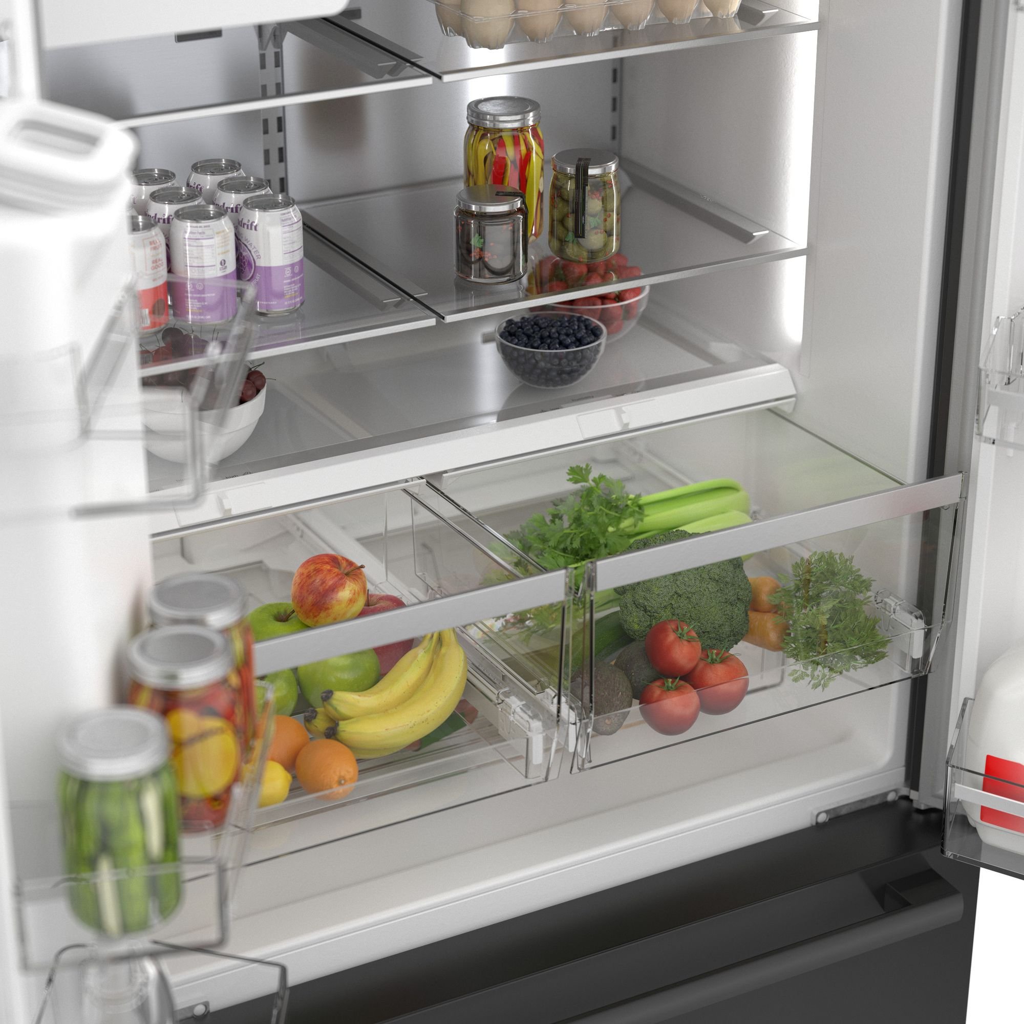 B36CD50SNB Bosch 36 Inch 500 Series French Door Refrigerator - 21.6 cu. ft. Black Stainless Steel-5