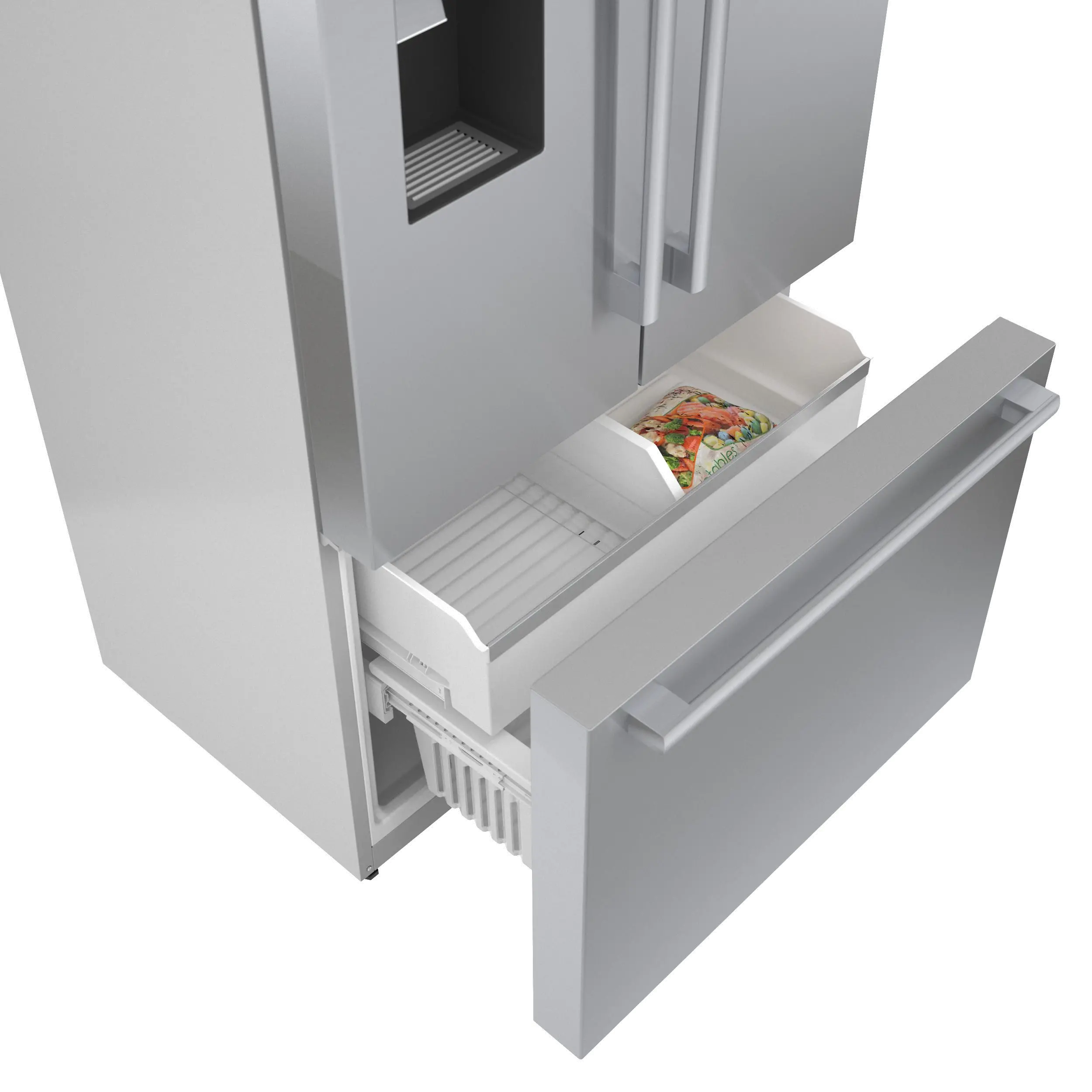 B36CD50SNS Bosch 21.6 cu ft French Door Refrigerator - Counter Depth Stainless Steel-2