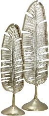 26 Inch Silver Feather Statue