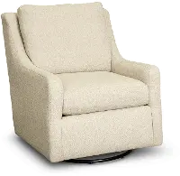 Transitional Oatmeal Beige Swivel Glider Chair - Sugar Shack