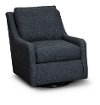 Transitional Navy Blue Swivel Glider Chair - Sugar Shack
