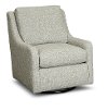 Transitional Gray Swivel Glider Chair - Sugar Shack