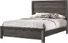 Clearance Rustic Contemporary Charcoal Gray Full Bed - Adelaide