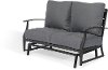 Contemporary Gray Patio Gliding Loveseat - West Lake