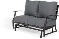 Contemporary Gray Patio Gliding Loveseat - West Lake-1