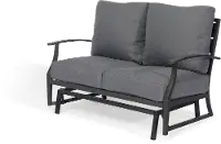 Contemporary Gray Patio Gliding Loveseat - West Lake