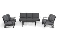 Contemporary Gray Patio Gliding Loveseat - West Lake-3