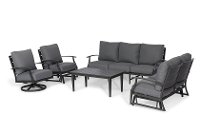 Contemporary Gray Patio Gliding Loveseat - West Lake-5