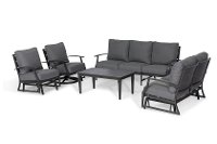 Contemporary Gray Patio Gliding Loveseat - West Lake-6