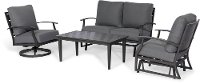 Contemporary Gray Patio Gliding Loveseat - West Lake-7