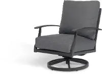 Gray Patio Swivel Patio Chair - West Lake