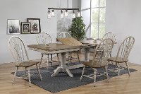 Farmhouse Gray Two Tone 7 Piece Dining Room Set - Kristiann