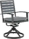 West Lake Gray Patio Swivel Dining Chair