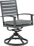 West Lake Gray Patio Swivel Dining Chair