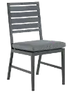 West Lake Gray Armless Patio Dining Chair