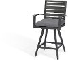 Contemporary Gray Patio Swivel Chair - West Lake