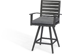 West Lake Contemporary Gray Patio Swivel Chair