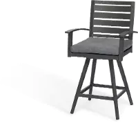 West Lake Contemporary Gray Patio Swivel Chair