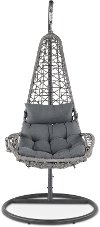 Contemporary Gray Patio Hanging Chair - West Lake