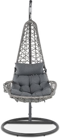 Contemporary Gray Patio Hanging Chair - West Lake